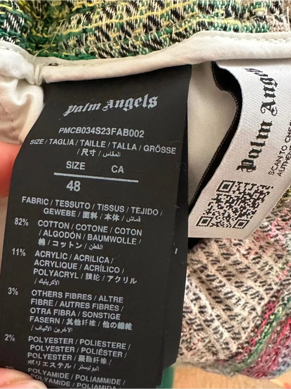 Palm Angels Graphic Prin short in multicolored size 48 US M